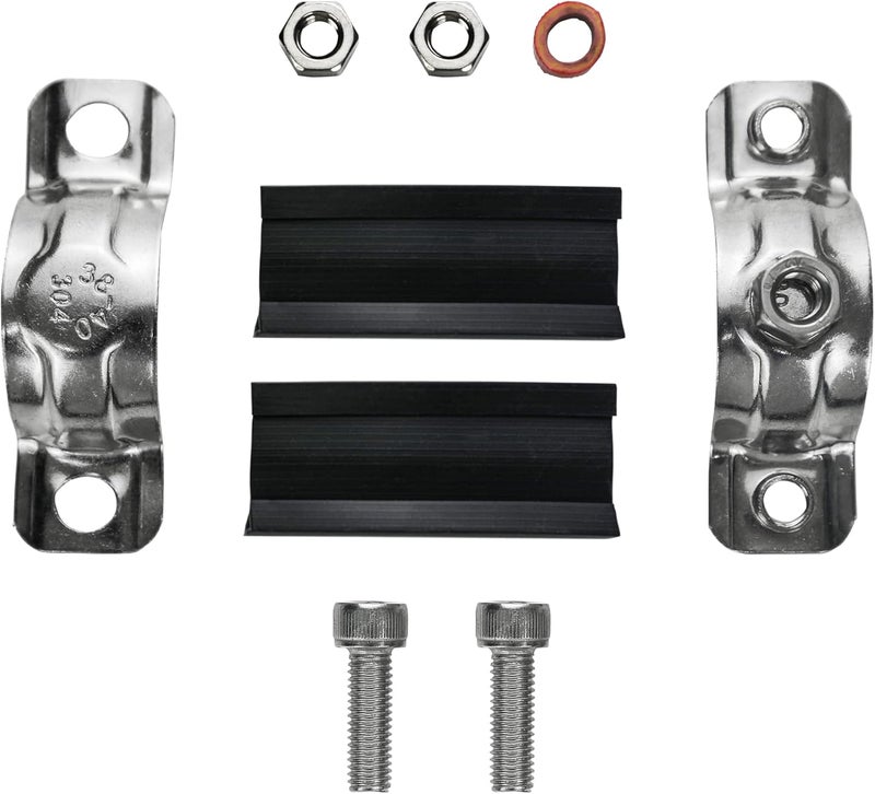 PEROMI 2 Pack Pipe Supports,304 Stainless Steel Wall Mount Ceiling Mount Pipe Bracket Clamp Ring Hanger with Screws for Pipe OD 25-27mm - Image 4